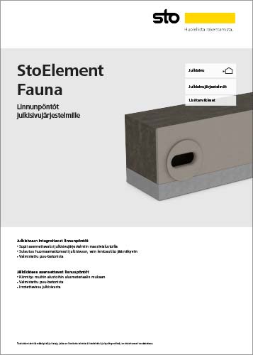 StoElement Fauna -esitteen ensimmäinen sivu