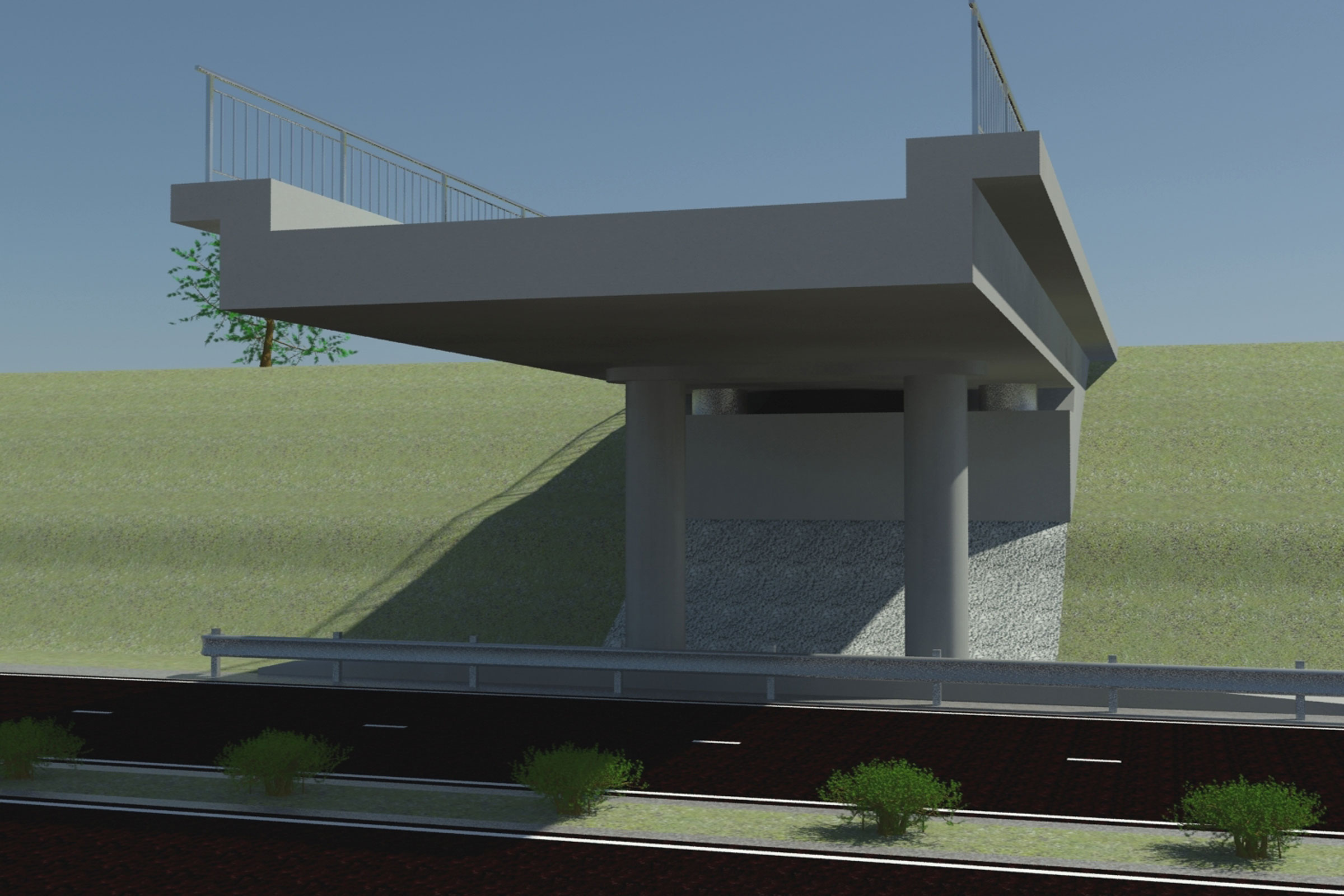 Osa siltaa kuvattuna edestäpäin.