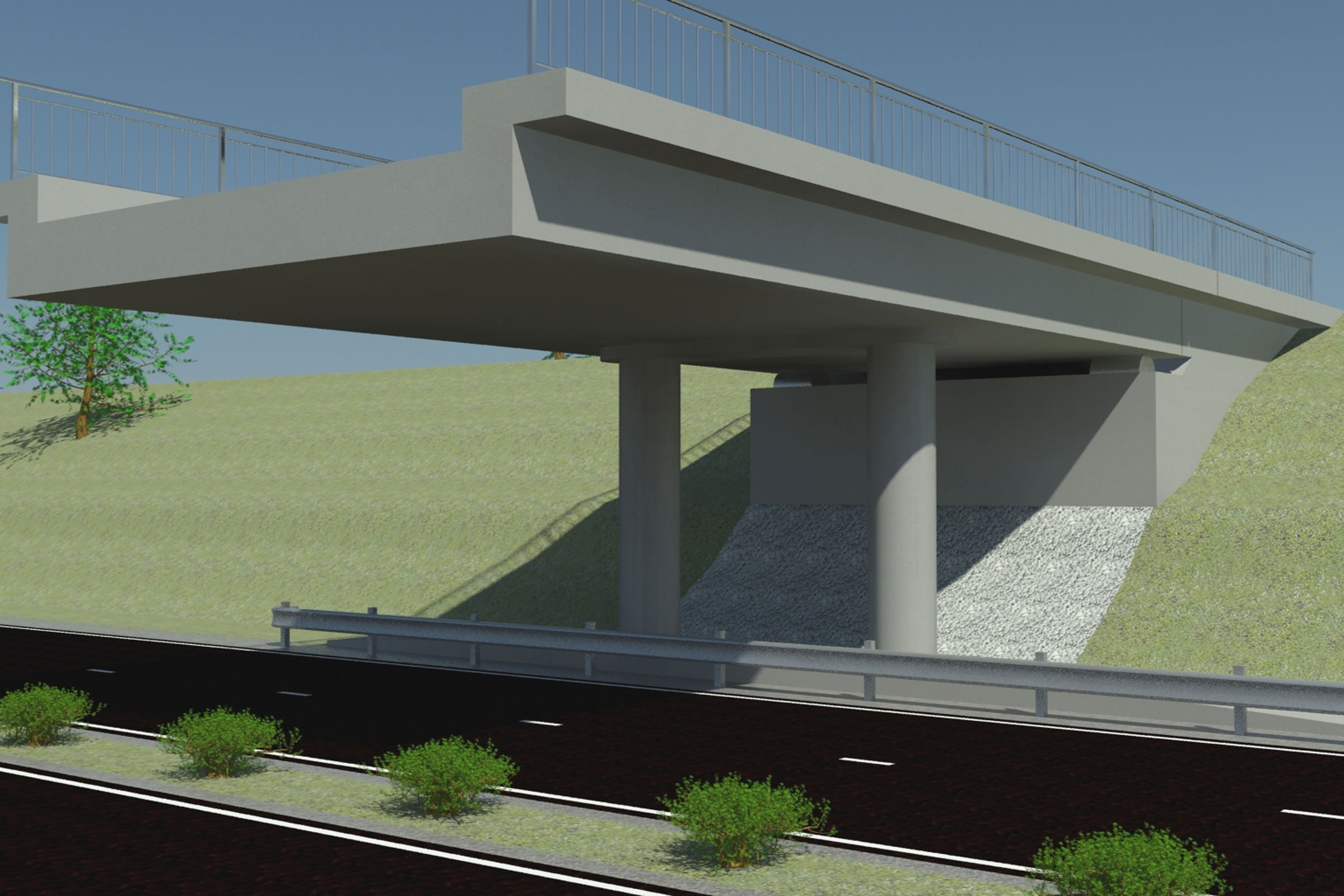 Kuva sillasta sivultapäin.