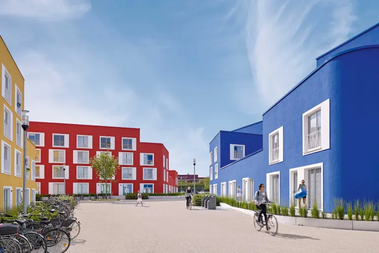 Julkisivumaalit ja julkisivupinnoitteet luonnolliseen puhtauteen. Värikäs asuinympäristö.