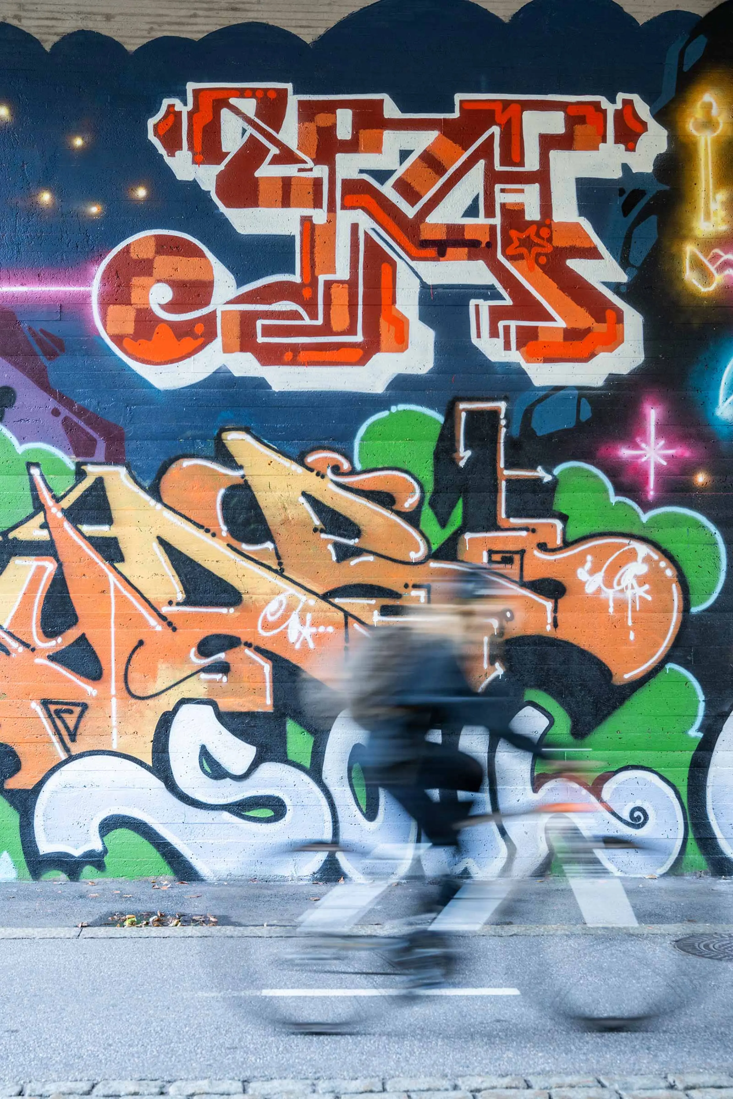 StoColor Dryonic -maaleilla toteutettu Soul of the City -taideteos Helsingin Baanalla